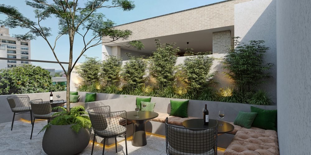 Terraço lounge do salão de festas